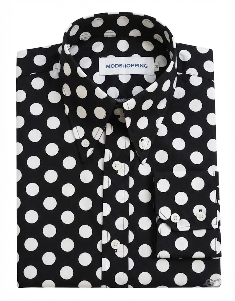 Black and White Medium Polka Dot Shirt