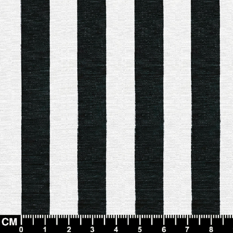 Black and Whie Stripe Pin Collar Shirt