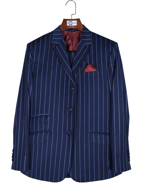 Boating Blazer - Blue and Sky Blue Stripe Blazer