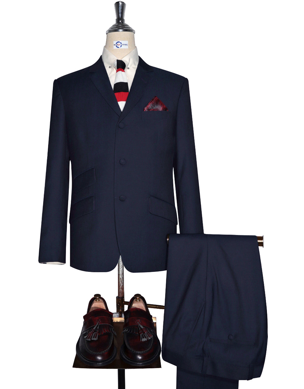 Men’s Deep Blue & Black Two-Tone Suit