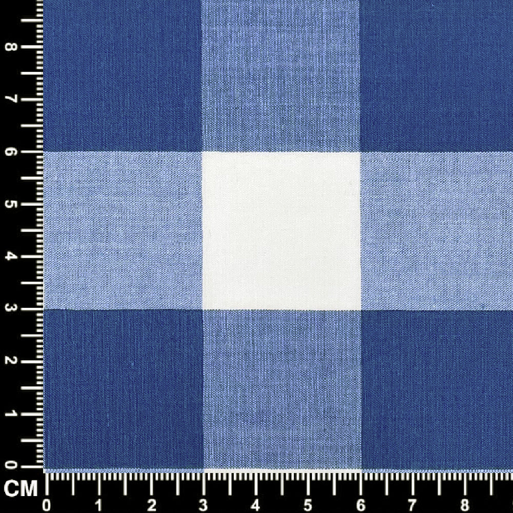 Blue Gingham Check Fabric