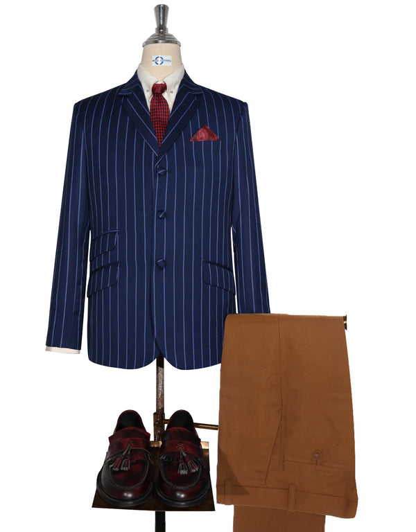 Boating Blazer - Blue and Sky Blue Stripe Blazer