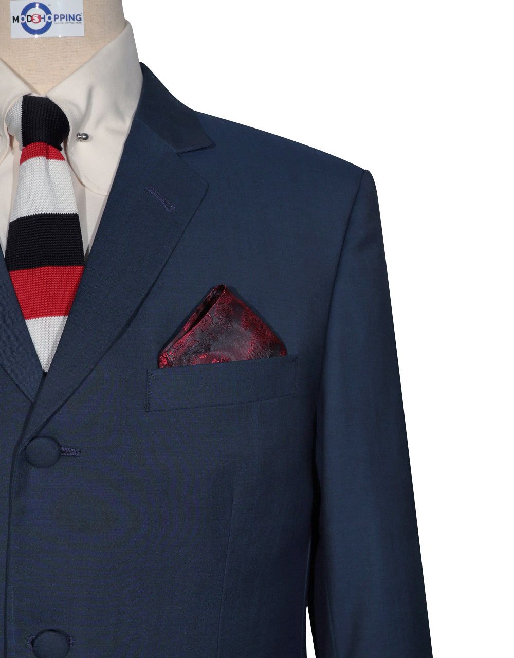 Men’s Two Tone Suit – Classic Blue and Black Tailored Suit