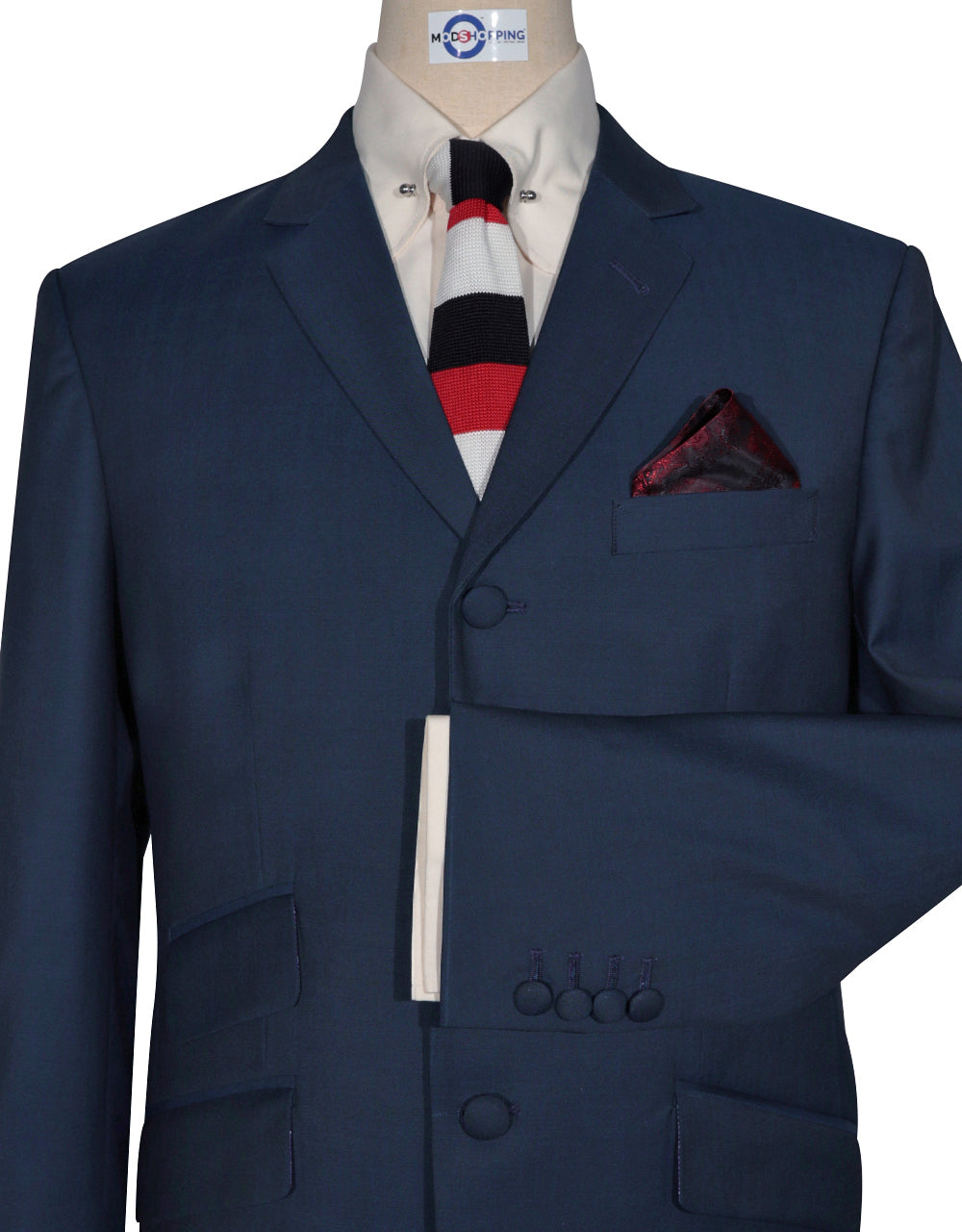 Men’s Two Tone Suit – Classic Blue and Black Tailored Suit
