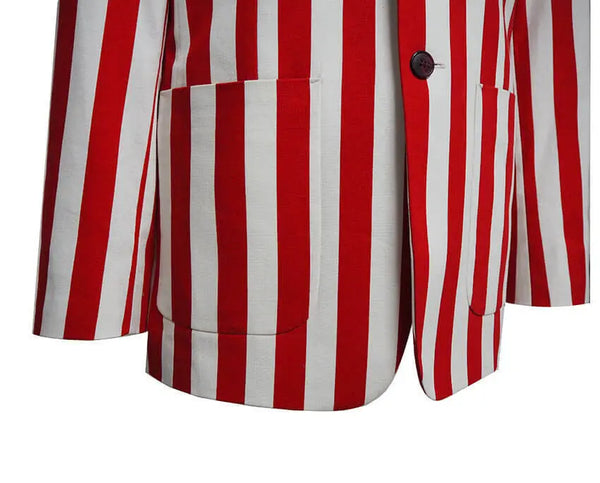Boating Blazer | Red and White Stripe Jacket Modshopping Clothing