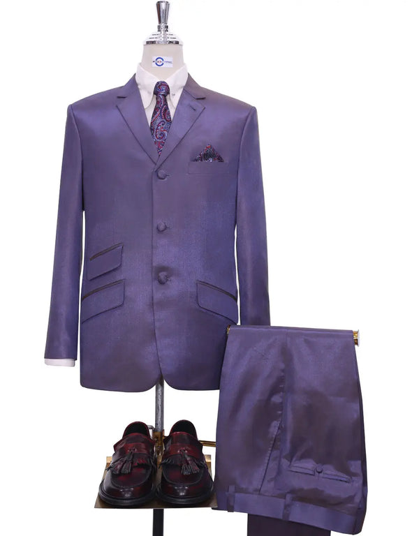 Brown and Purple Two Tone Suit Modshopping Clothing