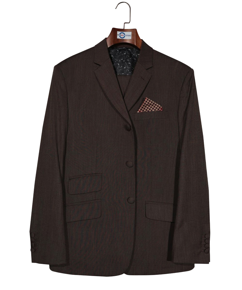 Brown Birdseye Suit All