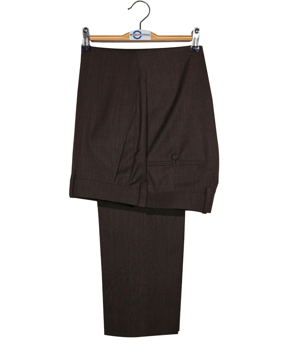 Brown Birdseye Suit Trouser1