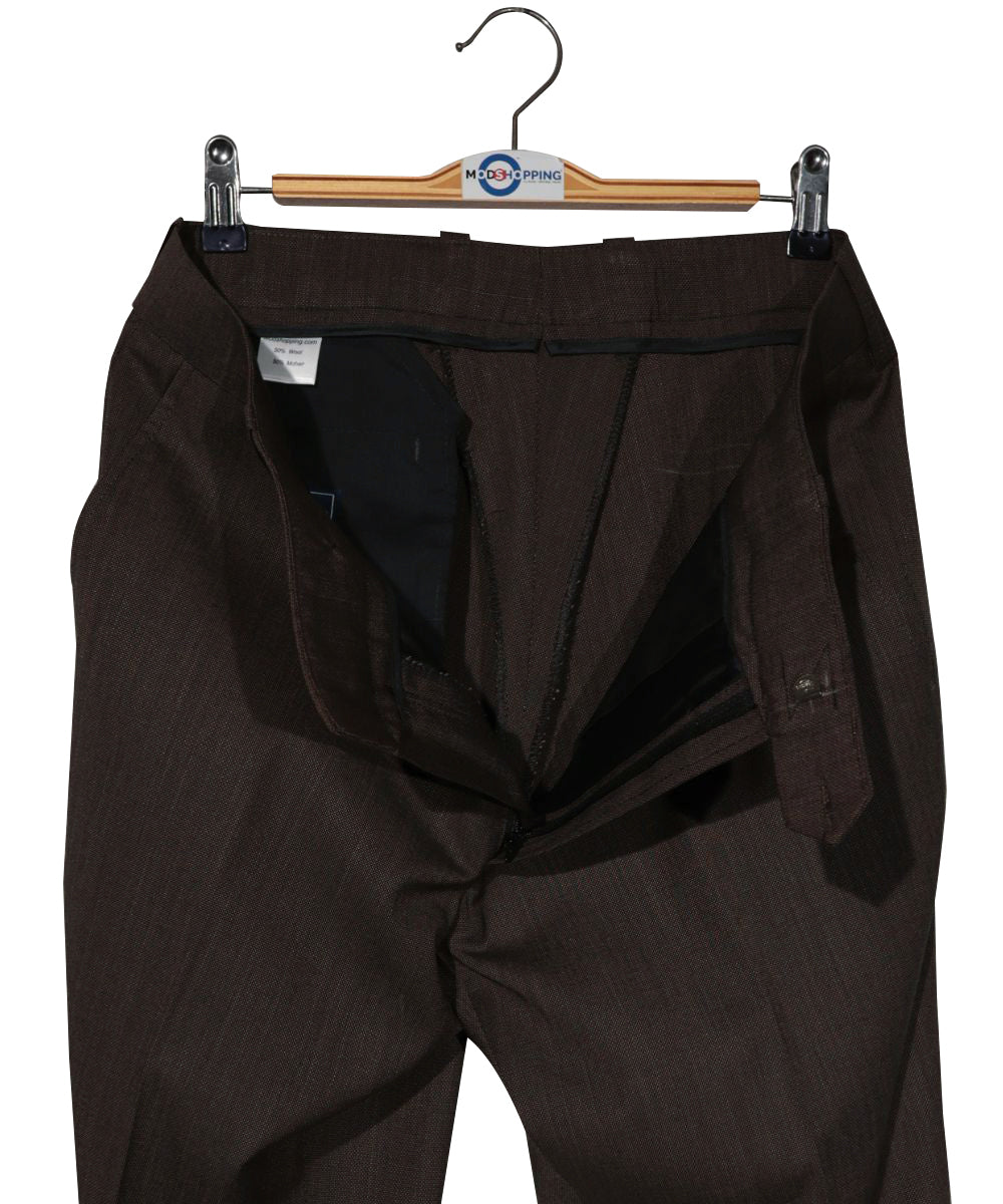 Brown Birdseye Suit Trouser3