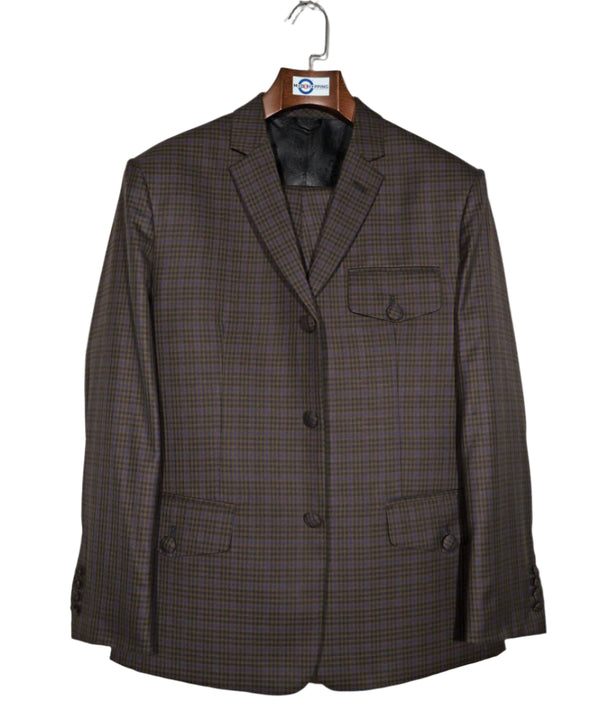 Chocolate Brown Goldhawk Suit Pacth Pocket