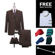 Brown 3 Piece Suit Packet