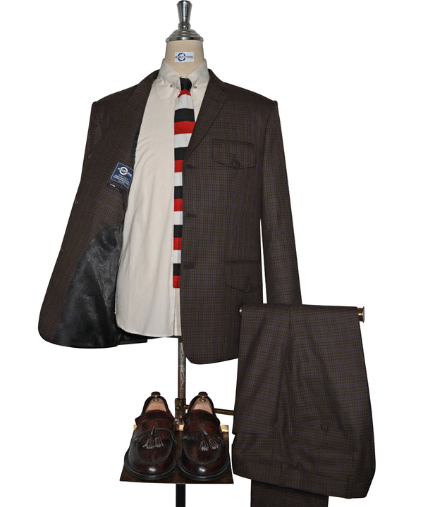 Chocolate Brown Goldhawk Suit Pacth Pocket