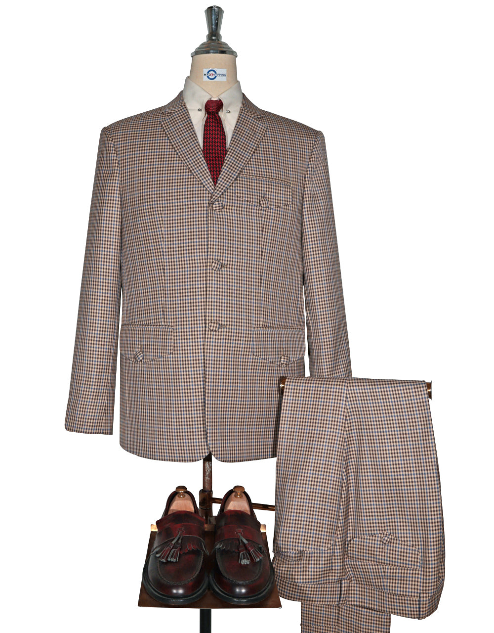 Mod Suit - Vintage Style Brown Goldhawk Suit