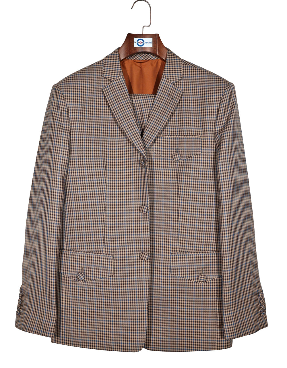 Mod Suit - Vintage Style Brown Goldhawk Suit
