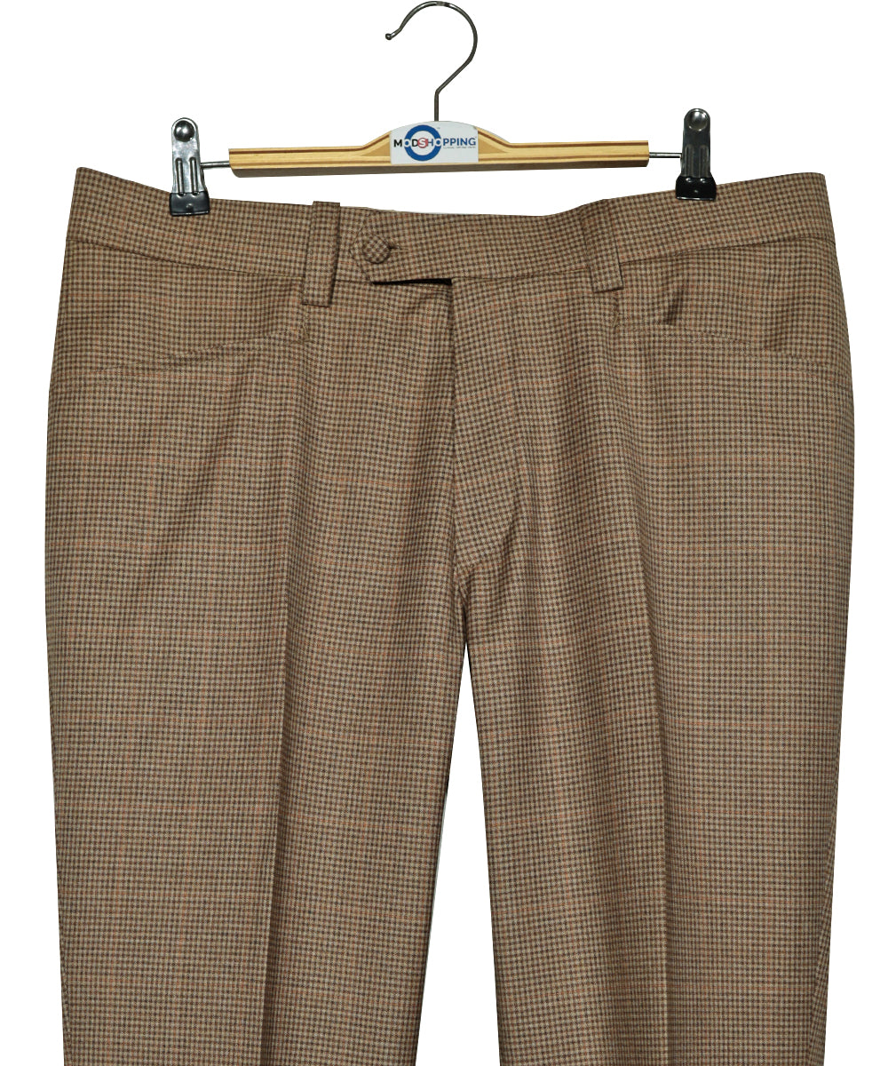 Brown Houndstooth Check Suit