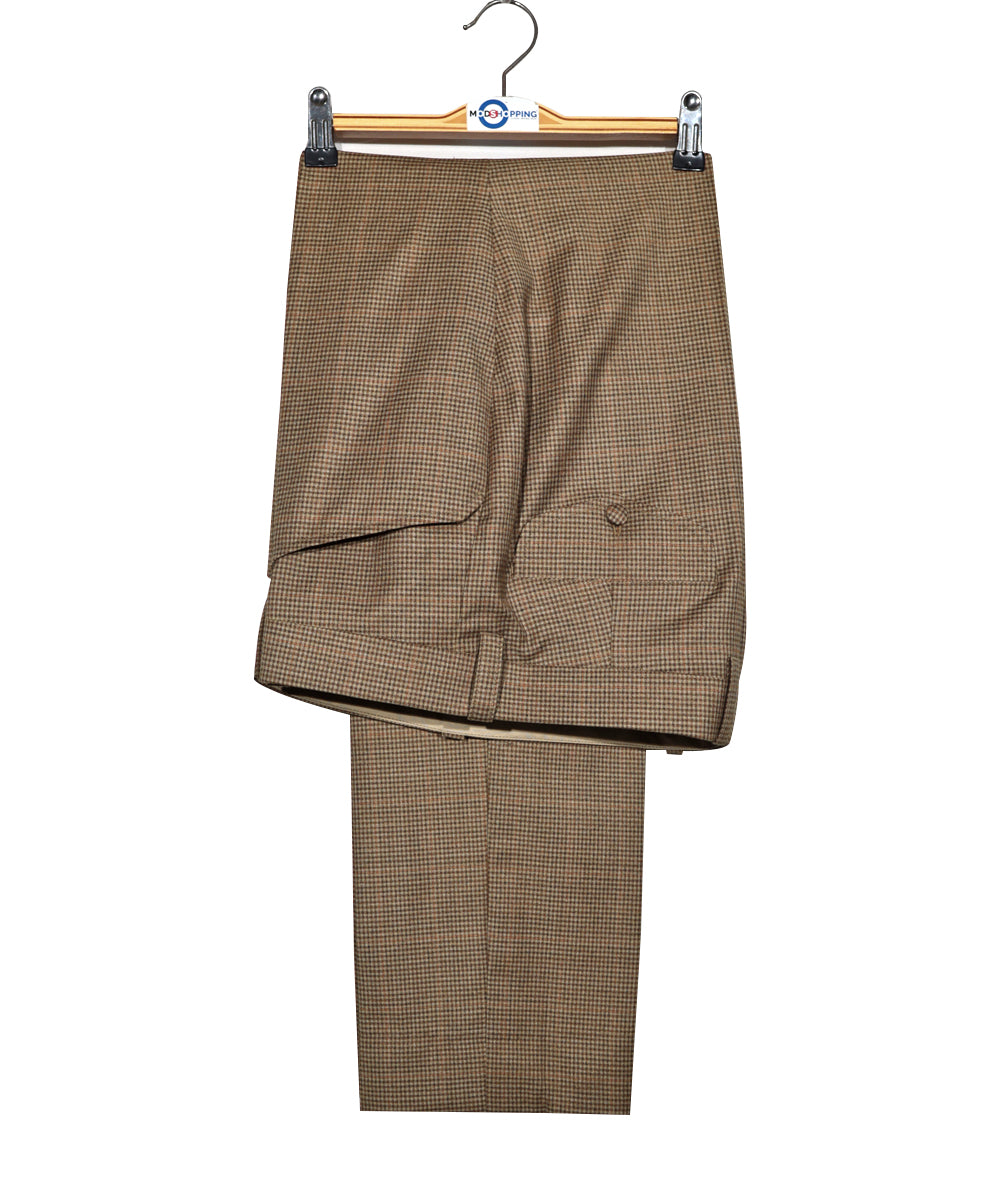 Brown Houndstooth Check Suit