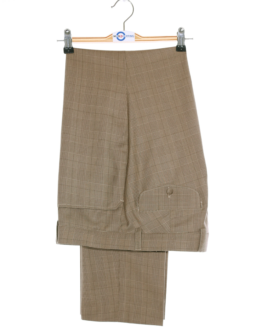 Brown Prince of Wales Check 3 Piece Suit