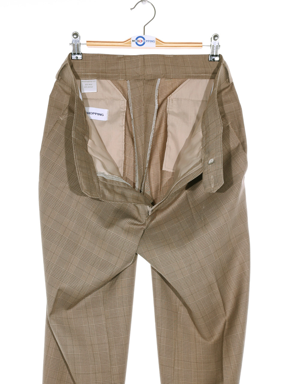 Brown Prince of Wales Check 3 Piece Suit