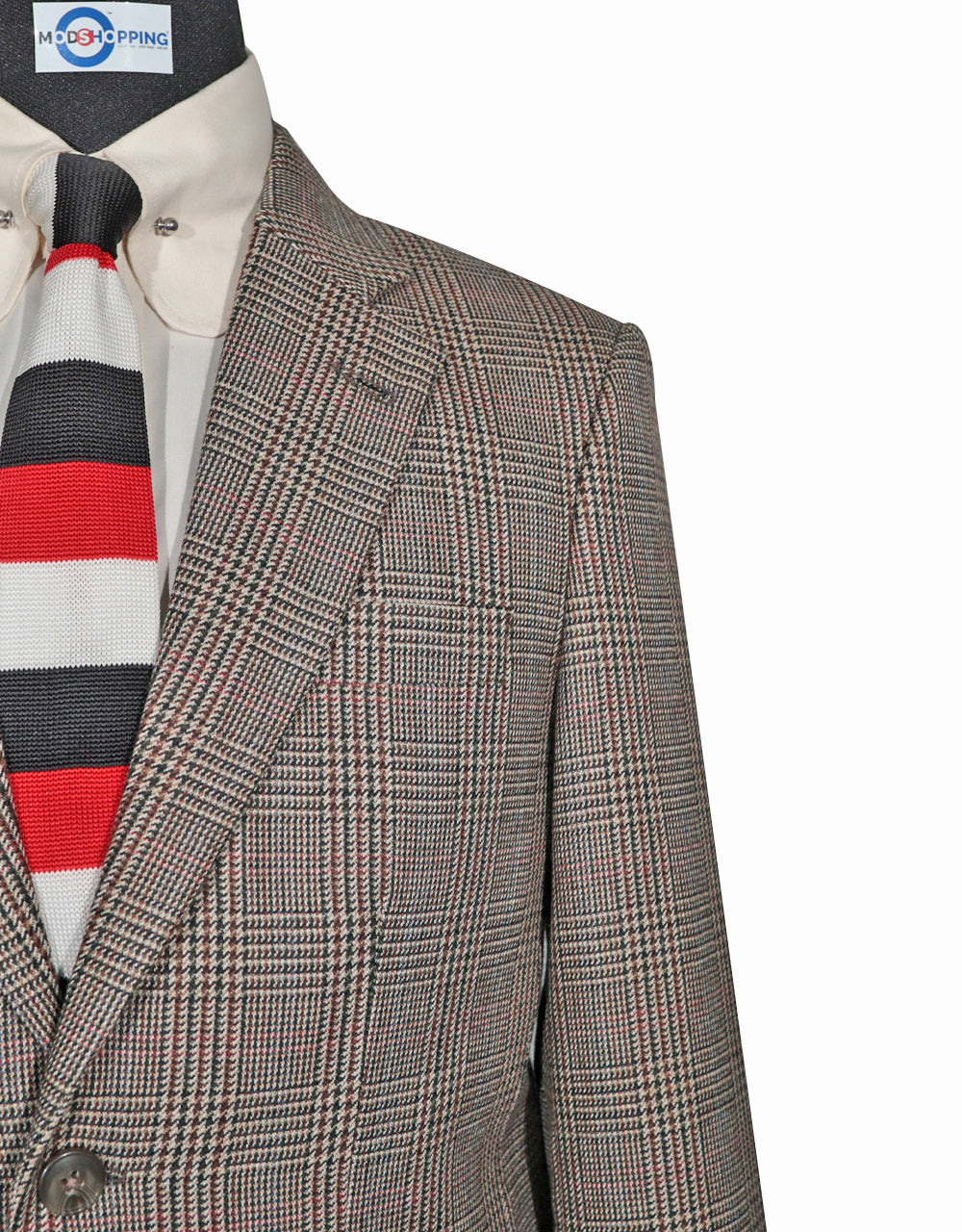 Brown Prince of Wales Check Jacket