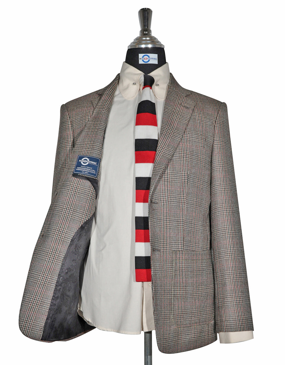 Brown Prince of Wales Check Jacket