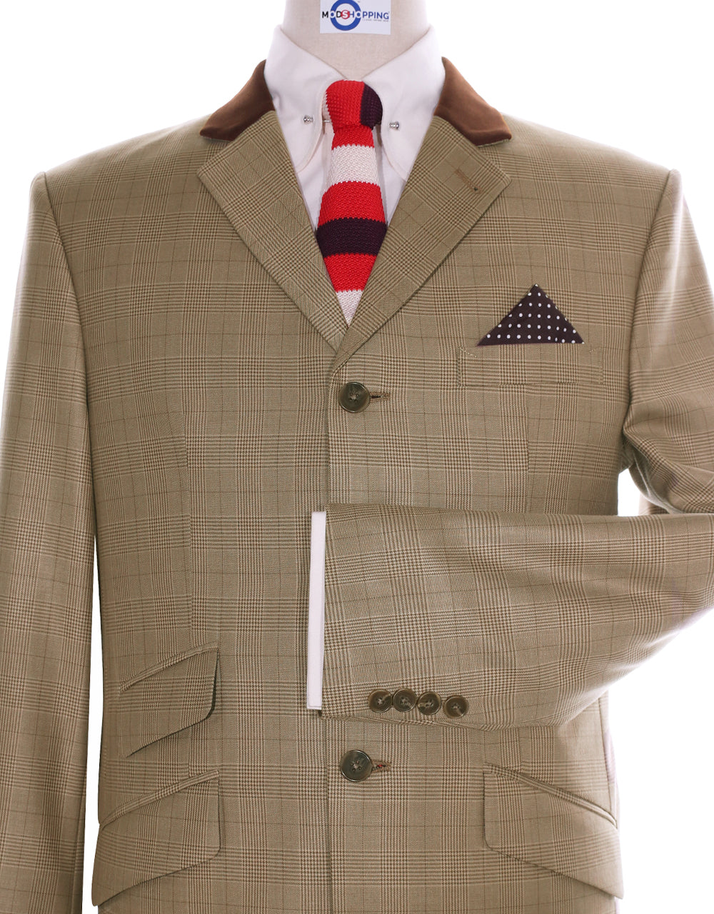 Brown Prince of Wales Check Suit 