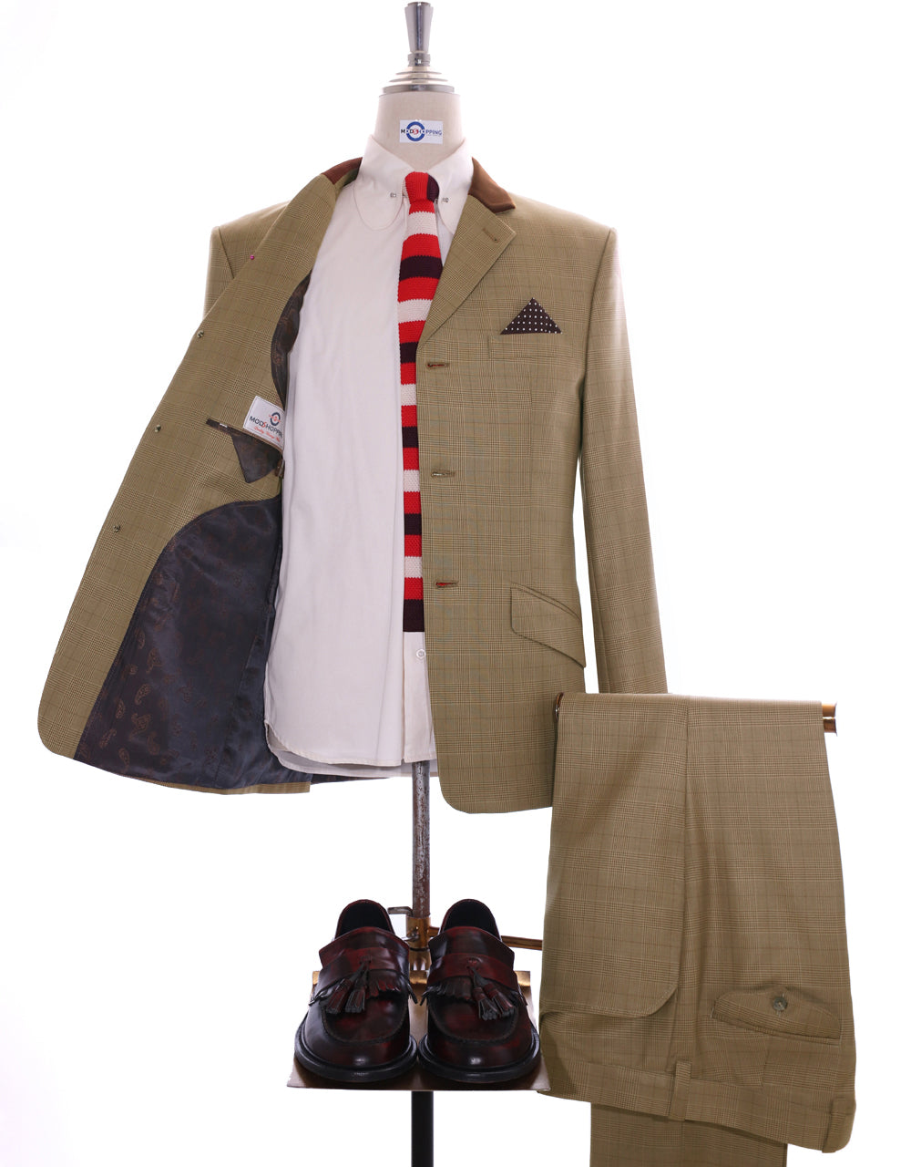 Brown Prince of Wales Check Suit 