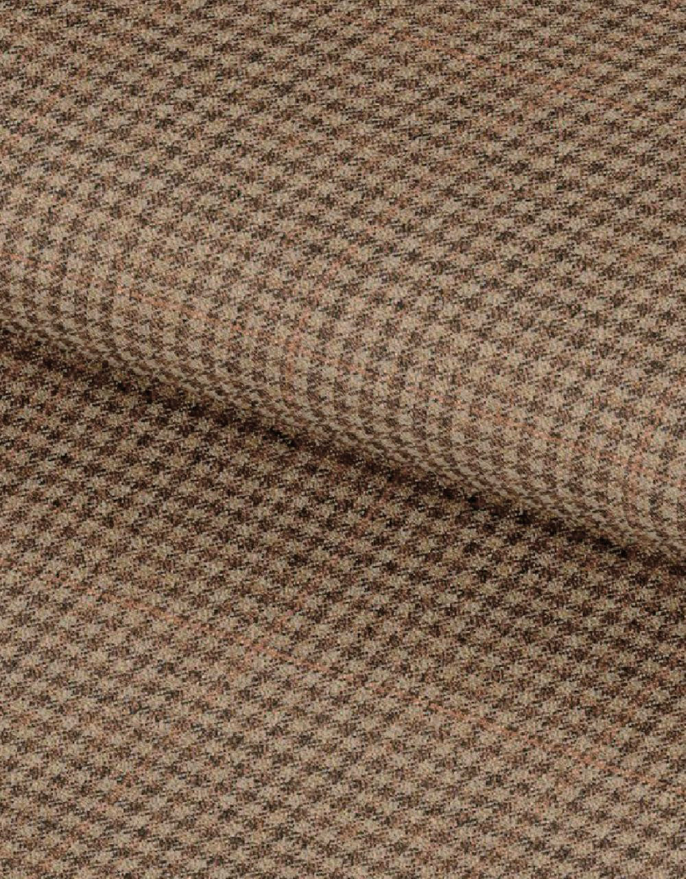 Brown Small Houndstooth Check Fabric