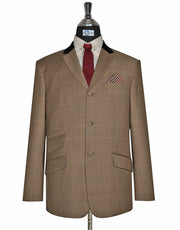 Brown Small Houndstooth Check Jacket