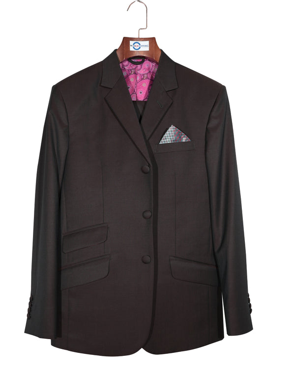 Brown and Black Two Tone Suit