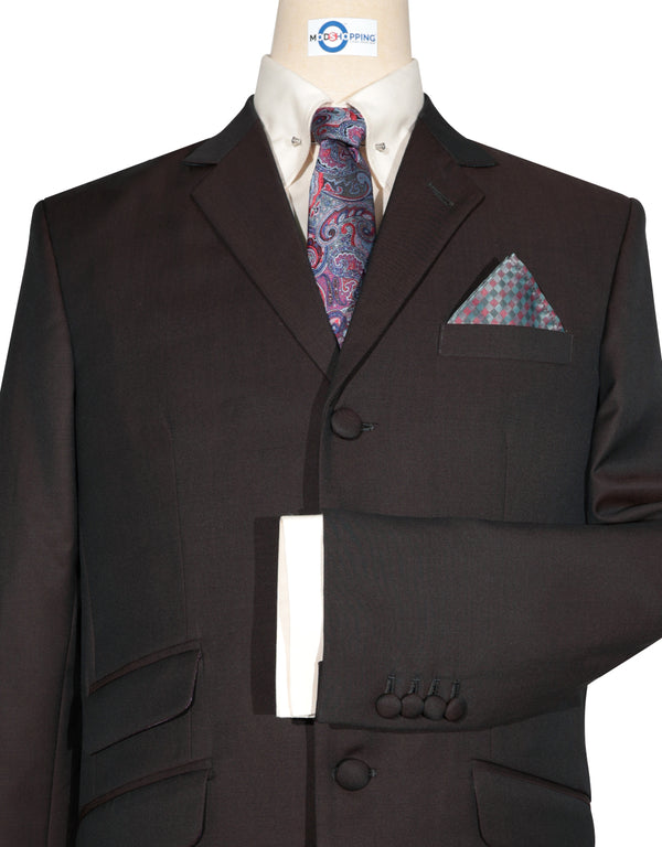 Brown and Black Two Tone Suit