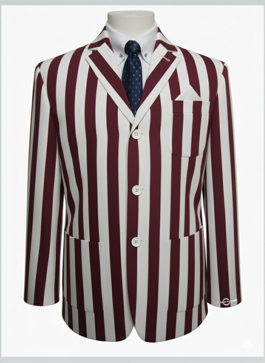 Brown and White Boating Blazer 
