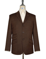Brown Herringbone Tweed Jacket 