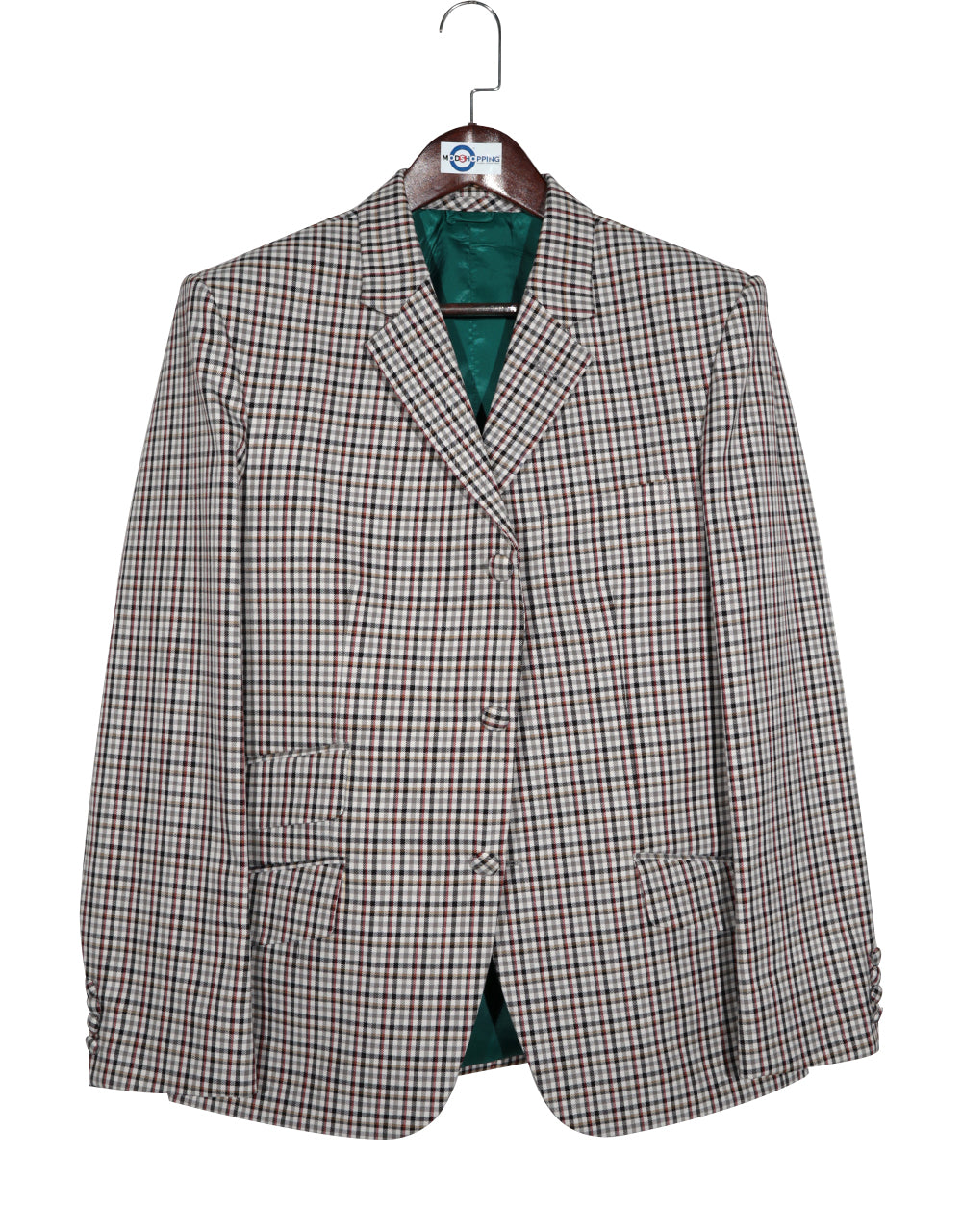 This Jacket Only - Multi Color Gingham Check Blazer 38R
