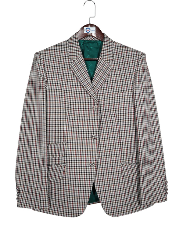 Mod Blazer - Multi Color Gingham Check Blazer