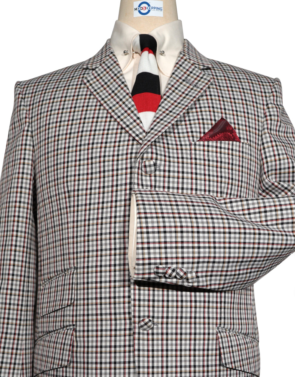 This Jacket Only - Multi Color Gingham Check Blazer 38R