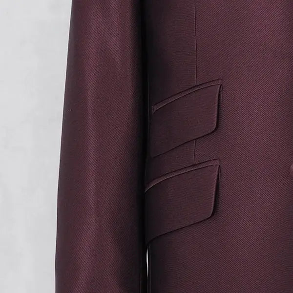 Burgundy Tonic 3 Piece Suit Wedding Modshopping Clothing