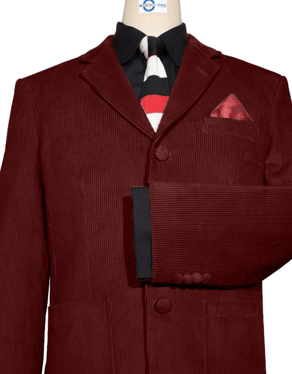 Corduroy Jacket - Burgundy Corduroy Jacket