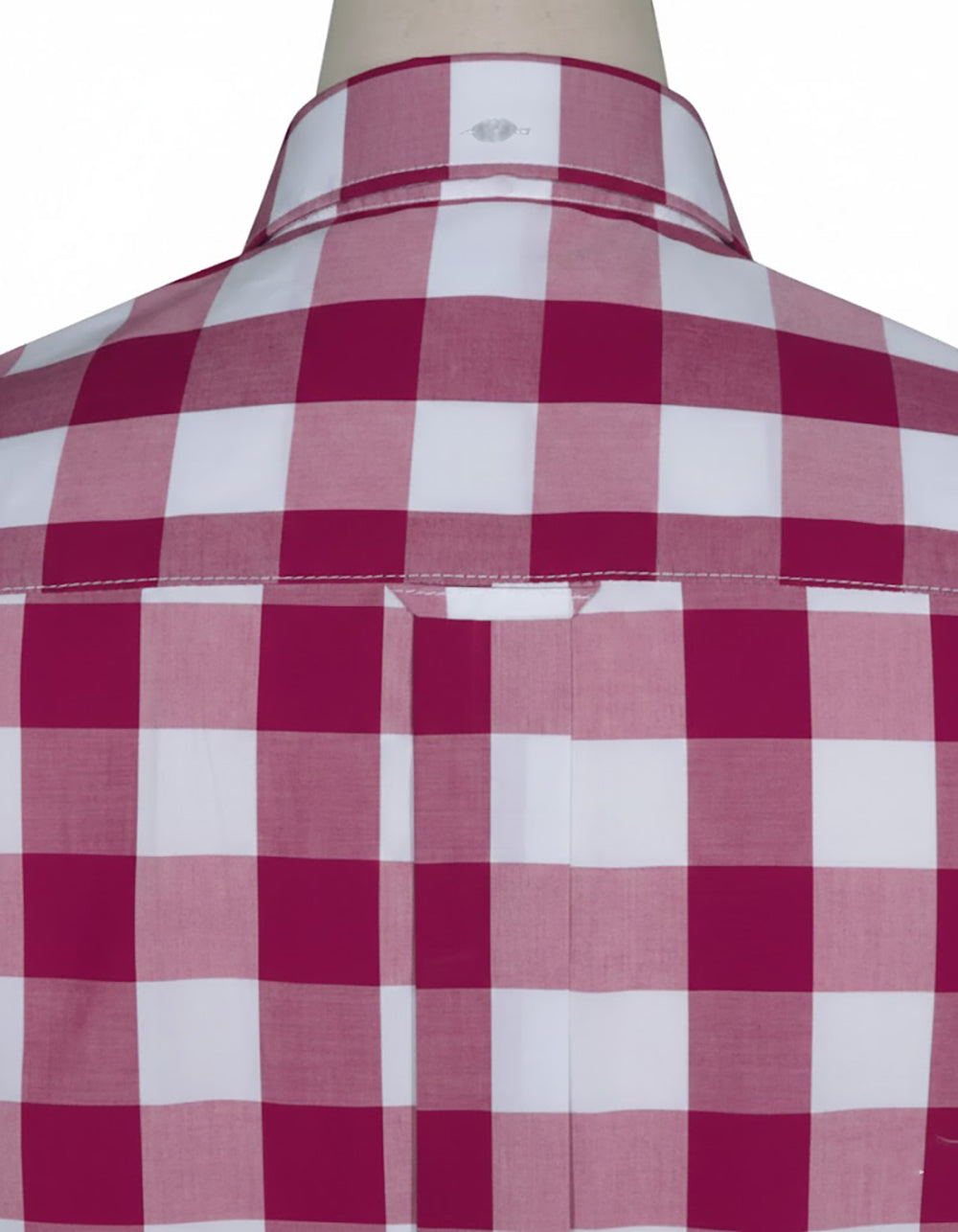 Vintage Mod Magenta Gingham Check Short Sleeve Shirt