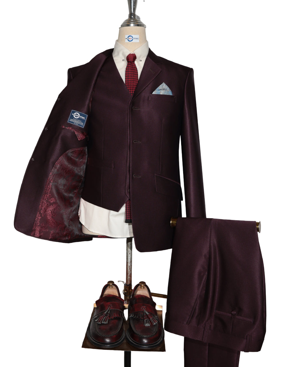 3 Piece Suit | Burgundy Tonic 3 Piece Suit