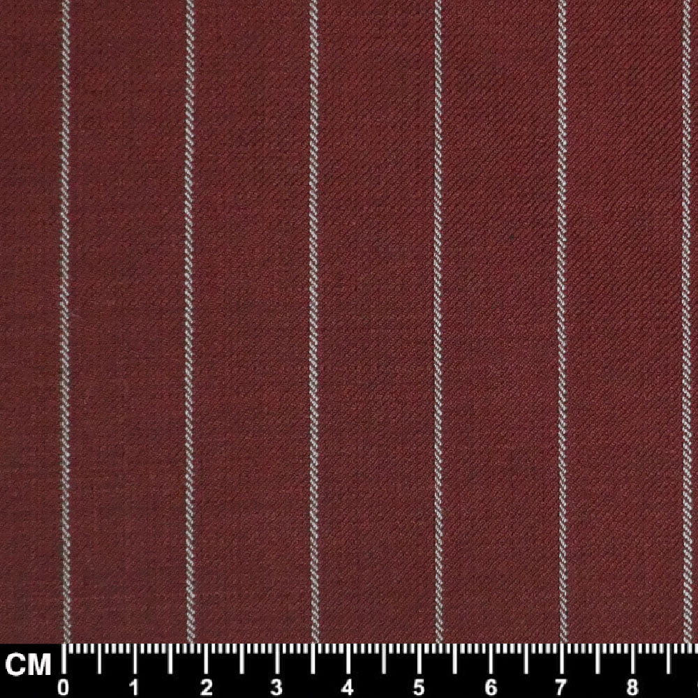 Burgundy and White Stripe Fabric