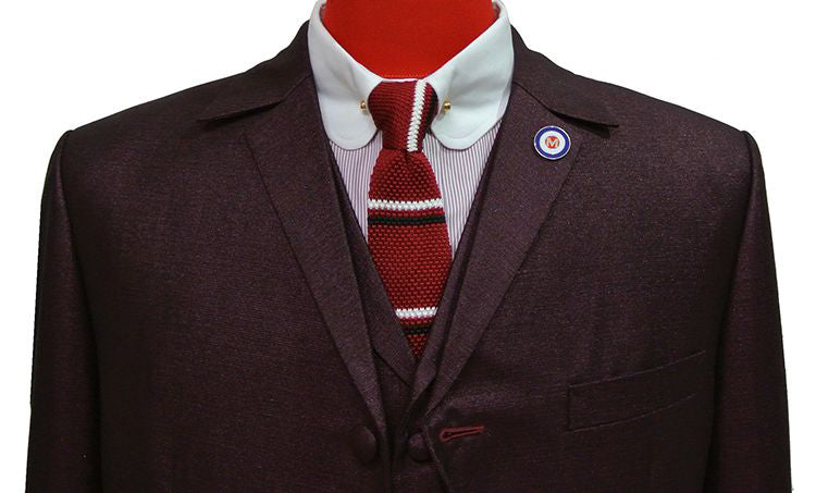 Burgundy Tonic 3 Piece Suit Chest