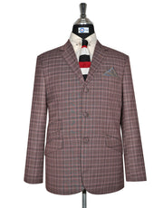 Burnt Brick Prince of Wales Check Jacket