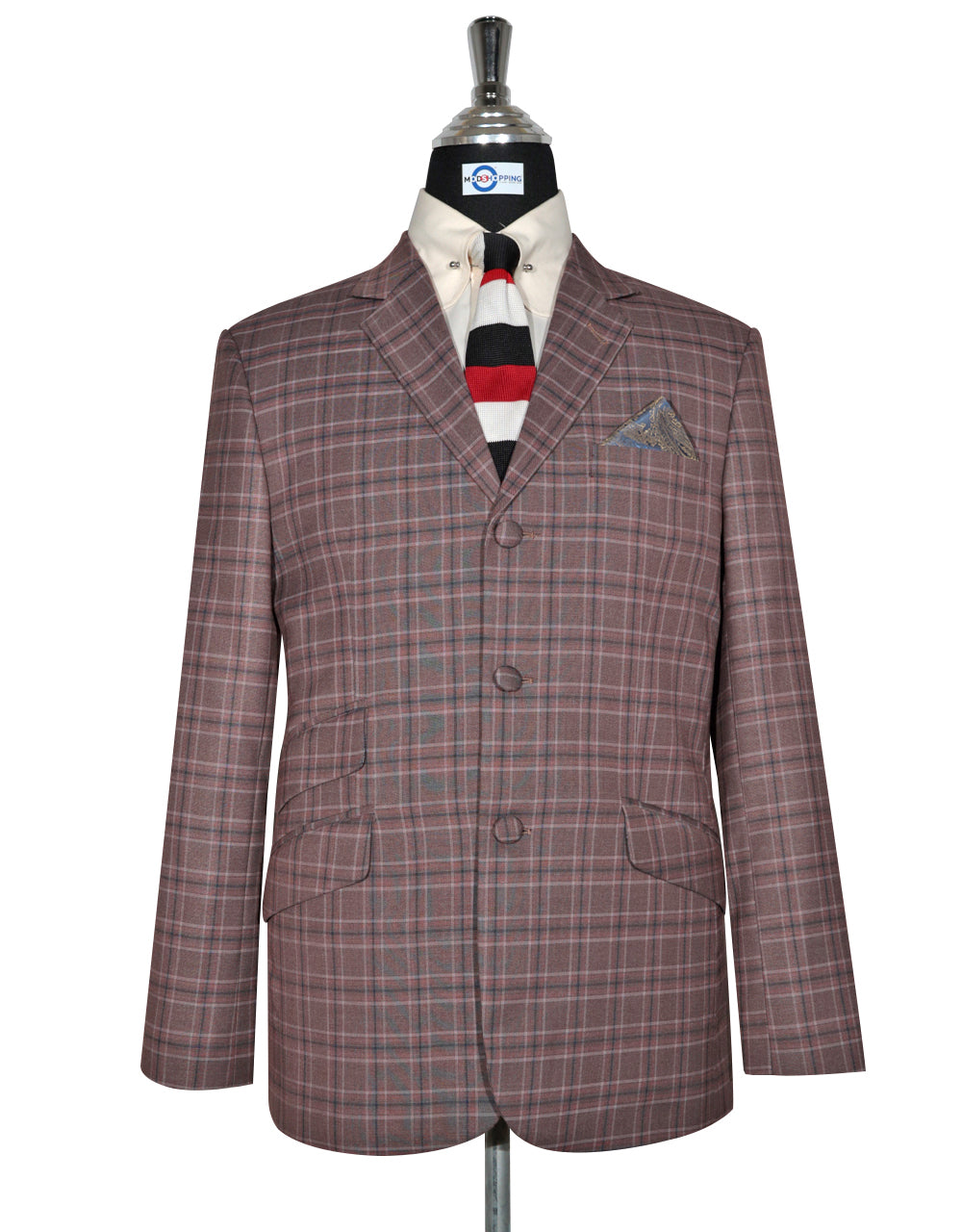 Burnt Brick Prince of Wales Check Jacket