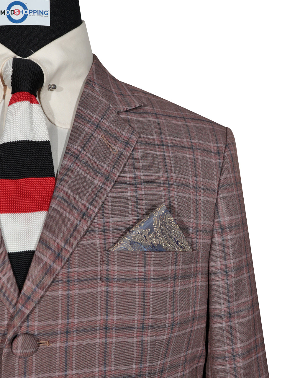 Burnt Brick Prince of Wales Check Jacket 
