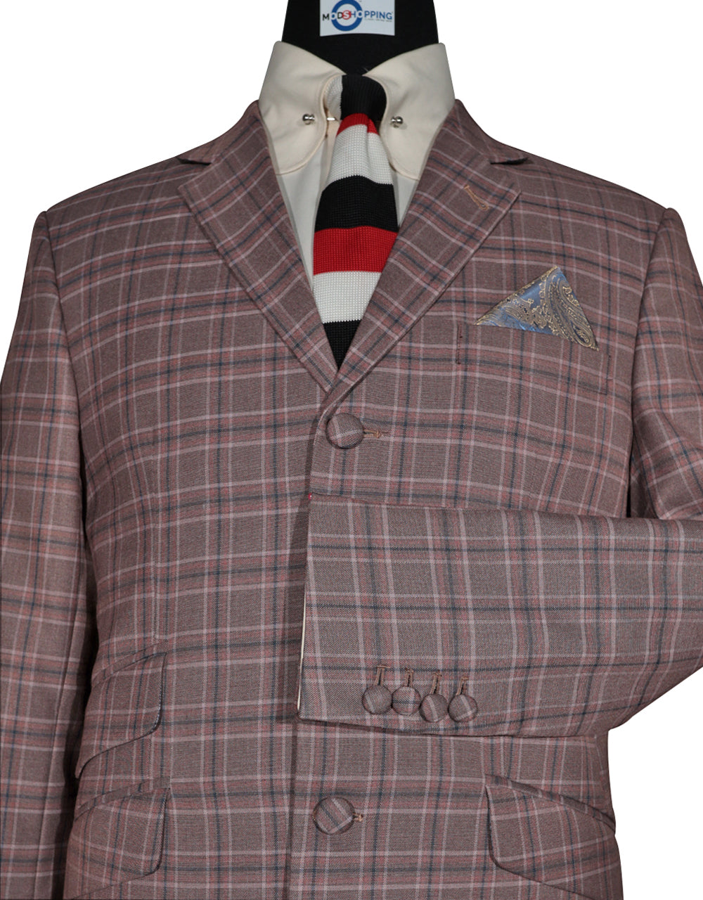 Burnt Brick Prince of Wales Check Jacket 