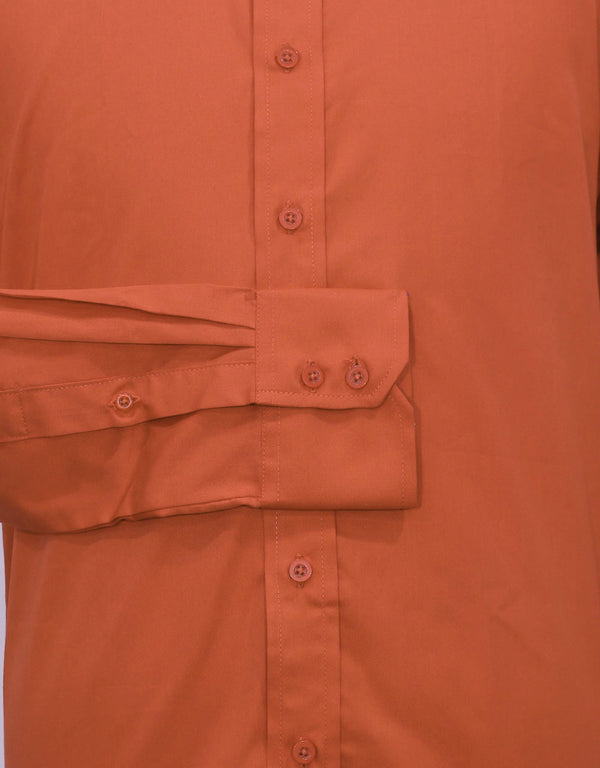 Button Down Shirt - Burnt Brick Shirt
