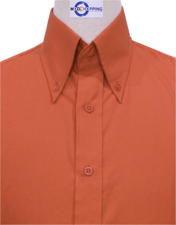 Button Down Shirt - Burnt Brick Shirt