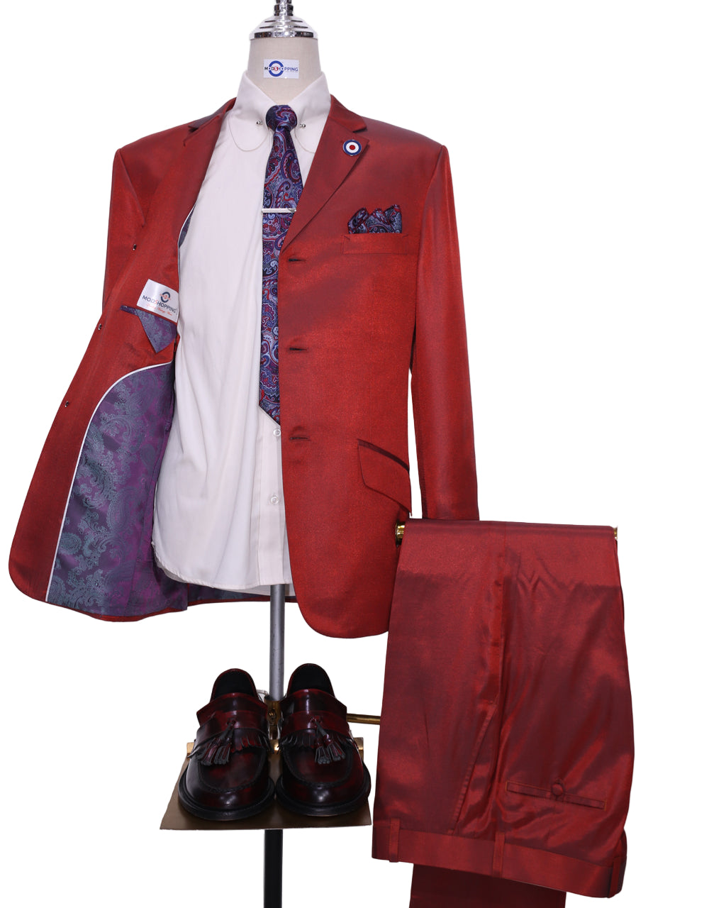  Burnt Orange & Pine Two-Tone Suit