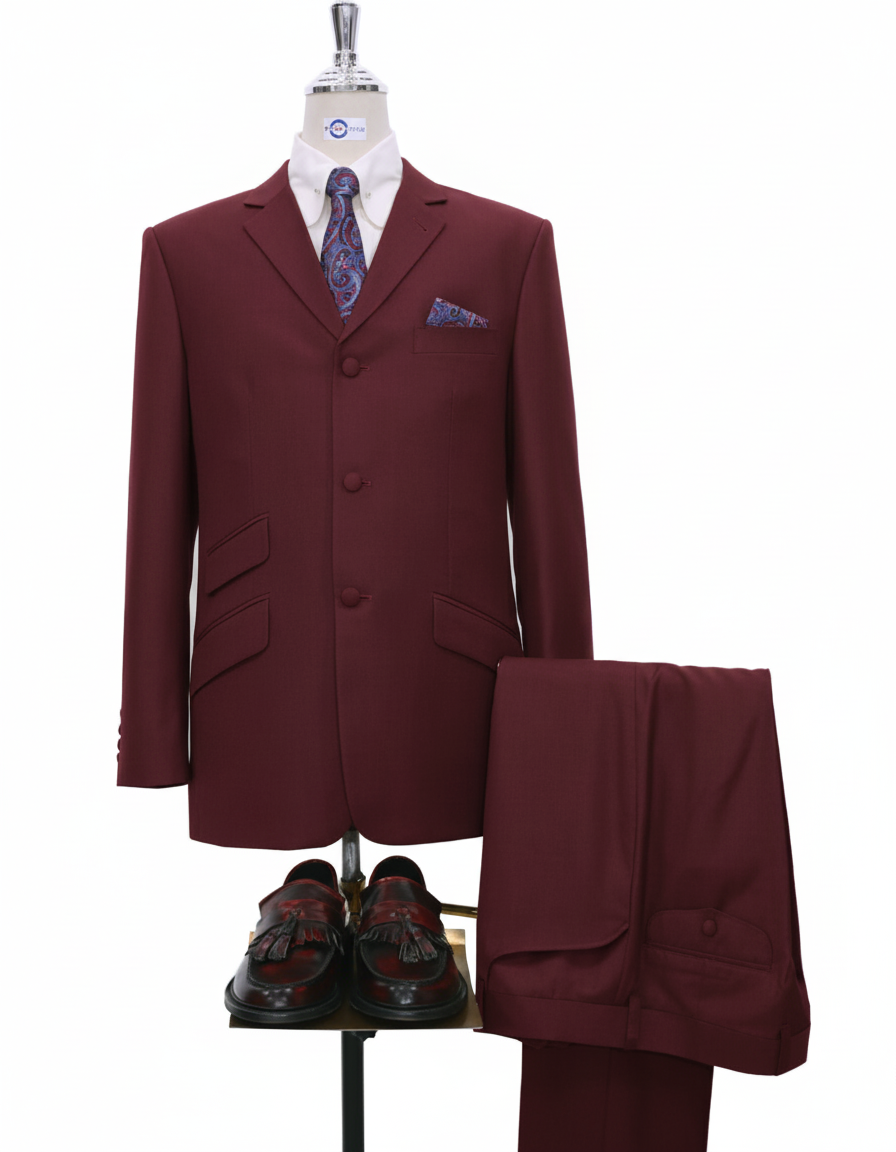 Burgundy Wedding Suit