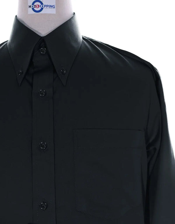 Button Down Black Color Shirt Modshopping Clothing
